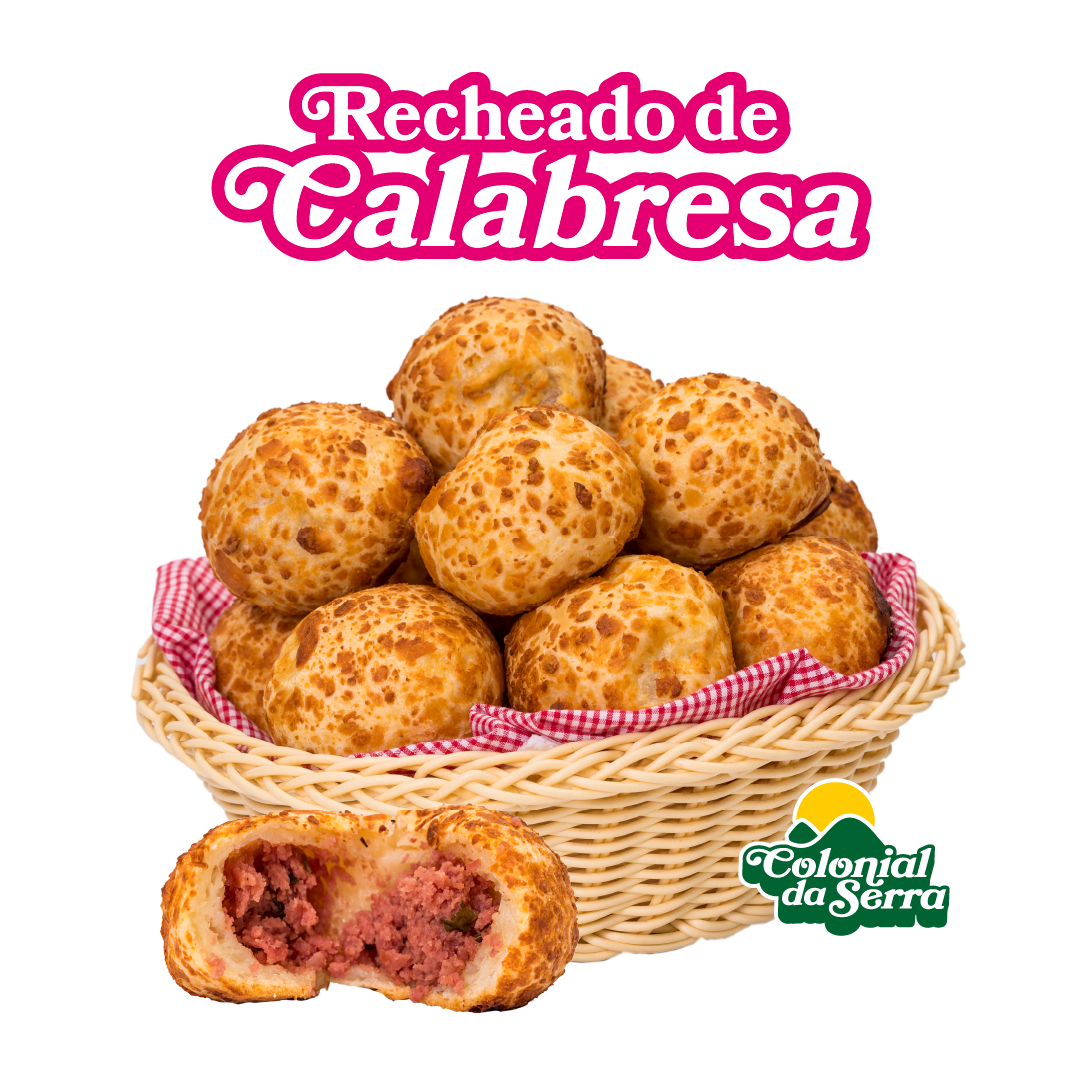 pão de queijo congelado recheado calabresa