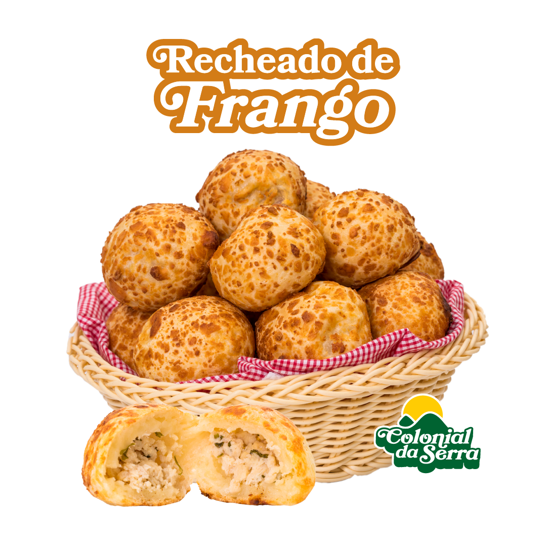 pão de queijo congelado recheado frango