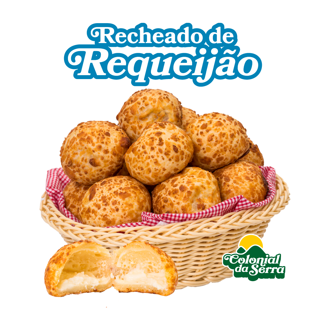 pão de queijo congelado recheado requeijão