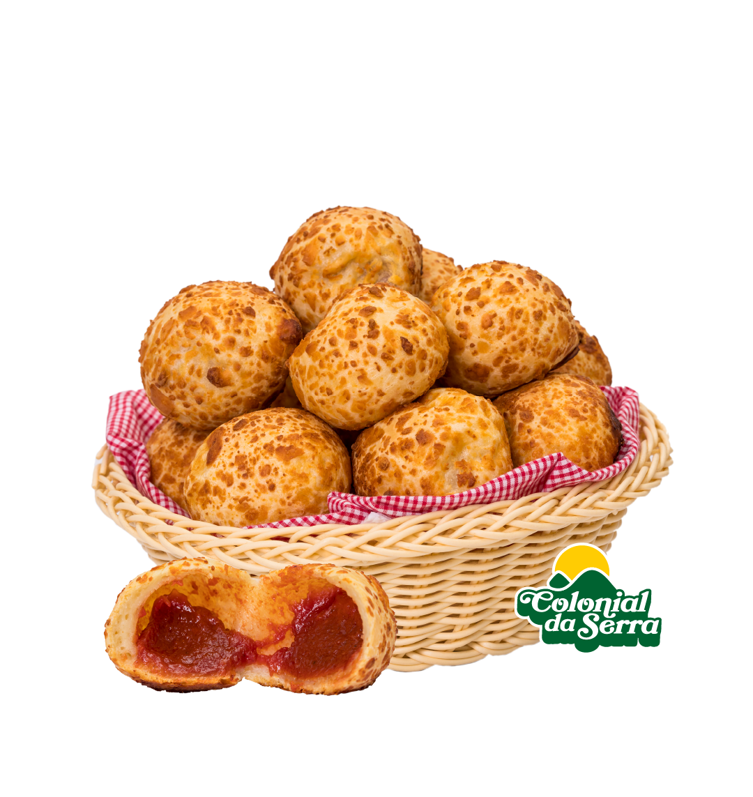 pão de queijo congelado recheado goiabada