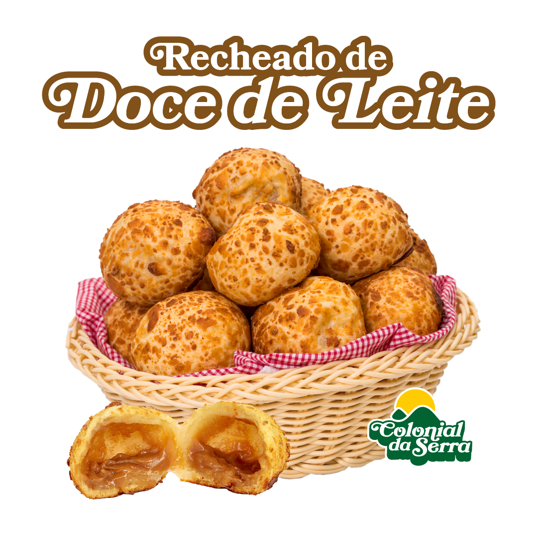 pão de queijo congelado recheado de doce de leite